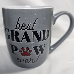 Sheffield Home Gray Dog Lover Mug with Red Paw